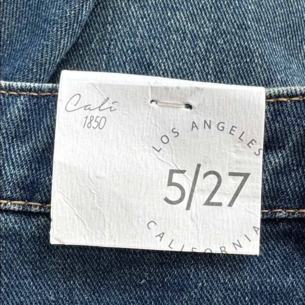 Cali 1850 dark wash wide leg high rise grommet detail jeans size 5/27 - Picture 9 of 12